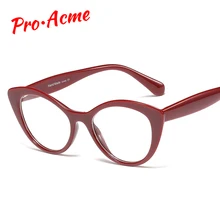 Pro Acme ацетатная оправа для очков в стиле кошачьи глаза женские ретро круглые очки прозрачные поддельные очки okulary zerowki PC1292