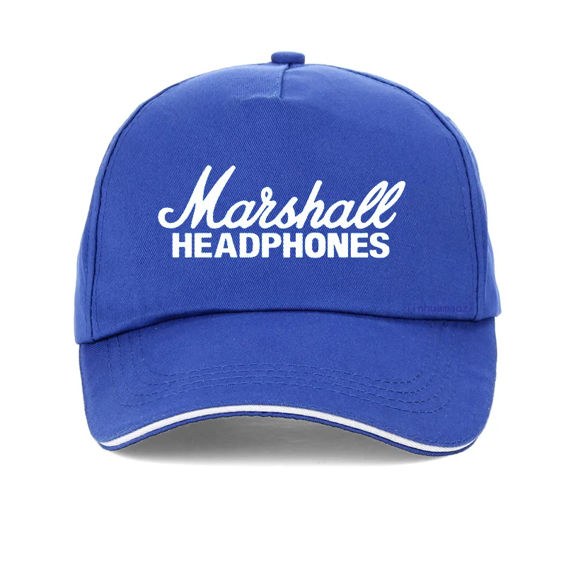 Синий Новая Кепка с логотипом Marshall, усиленная Кепка с гитарным героем, хард рок, кафе, музыка, Muse, бейсболка для мужчин, wo, Мужская модная бейсболка кепка - Цвет: Синий