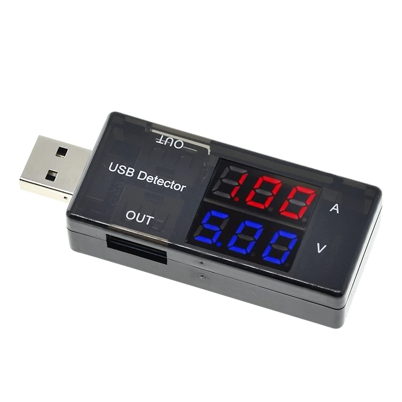 TZT 1/3PCS Rot + Blau Dual USB Strom Spannung Lade Detektor Tester Batterie Ladegerät Arzt – Detail 4