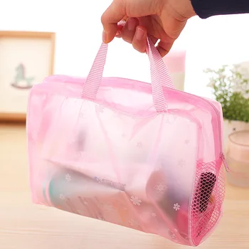 

5 color storage bag women transparent waterproof PVC cosmetic organizer for Makeup compression Travelling Bath bags 2020