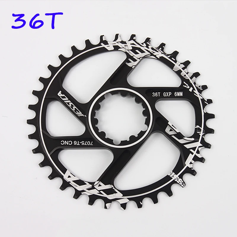 chainring 36T Джессика узкая широкая цепь из колец Цепь система для горного велосипеда велосипед 32/34/36/38T передняя Звездочка GXP 170 мм рукоятка Горный Дорожный велосипед смещение 6 мм один брелок для ключей - Цвет: chainring 36T
