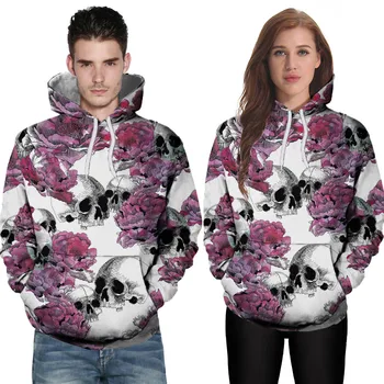 

Lovers Casual Autumn Winter 3D Printing Long Sleeve Hoodies Sweatshirt Top Blouse H0820