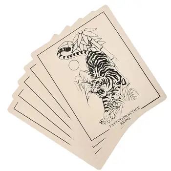 

5pcs Tattoo Practice Skin Practical Silicone Nontoxic Soft Tattoo Skin for Training Tattoo Lover Learning Beginner