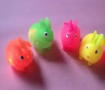 

1pcs Flashing Hair Ball Shining Bunny Hair Ball Venting Elastic Ball Children Luminous Toy 2020