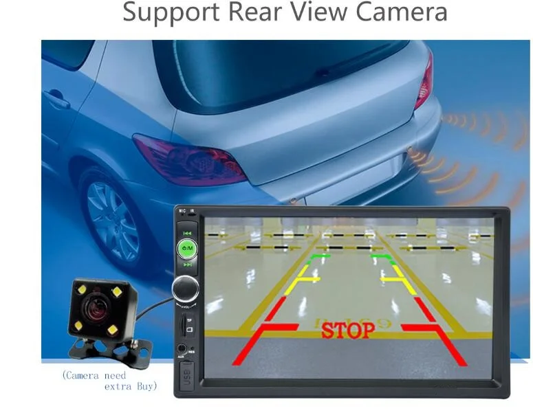 Автомобильный семейный автомобильный радиоприемник 2 Din " HD плеер MP5 сенсорный экран цифровой дисплей Bluetooth Мультимедиа с камерой заднего вида