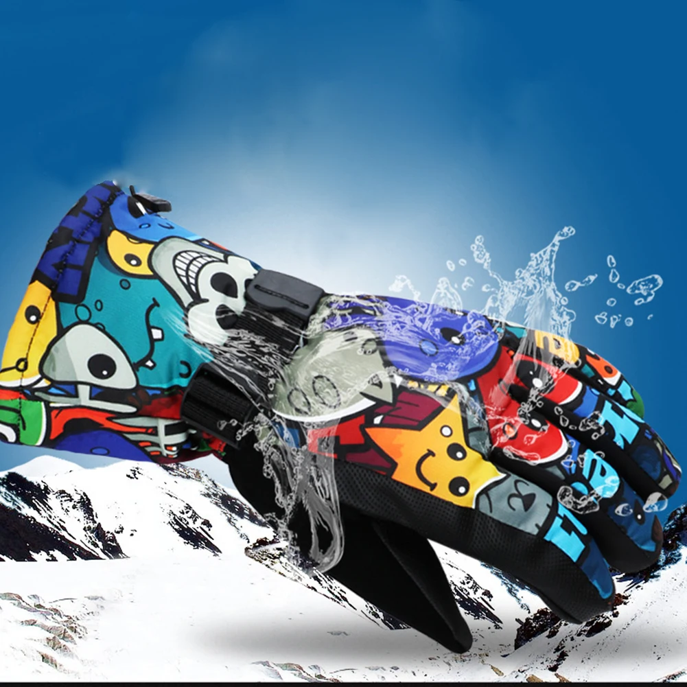 

2019 Men Women Kids Winter Warm Snowboarding Ski Gloves Snow Mittens Waterproof Cycling Skiing Snowmobile Handschoemen L XL