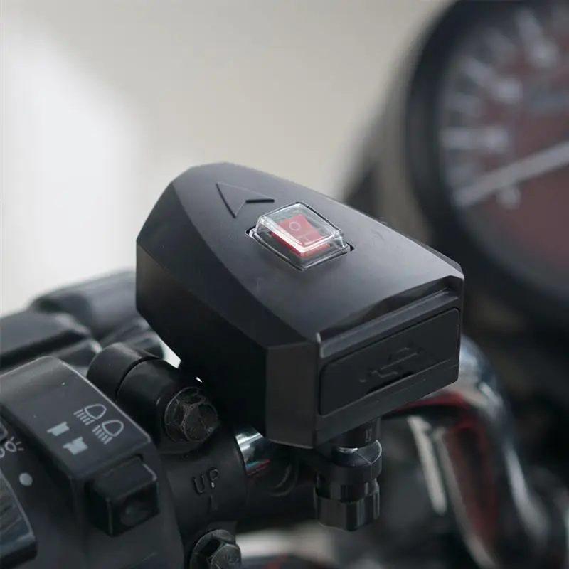 10-80 в водонепроницаемый 2 USB мотоцикл сотовый телефон gps питание розетка зарядное устройство с переключателем для мотоциклов аксессуары