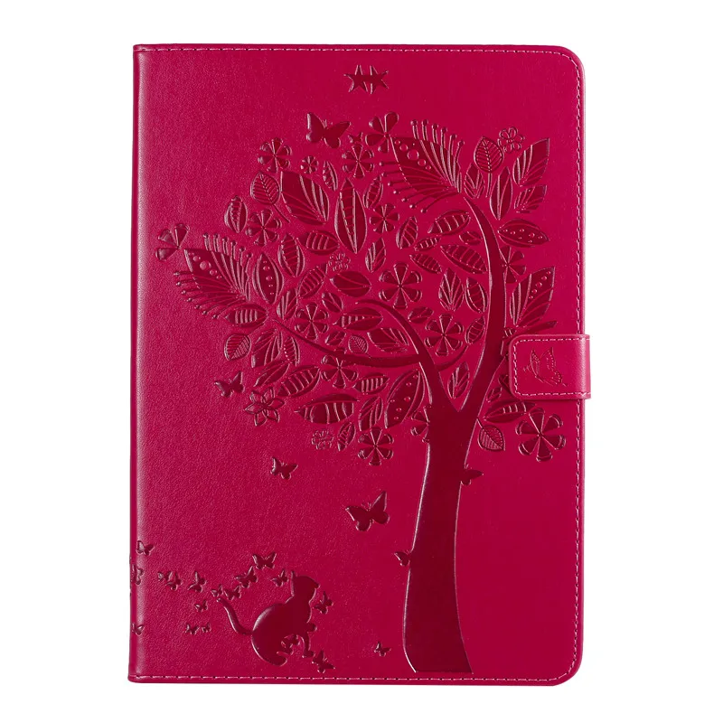 Wekays для Coque iPad 10," кожаный чехол с мультяшным котом для iPad 10,2 7го поколения A2200 A2198 A2232 чехол s - Цвет: Red
