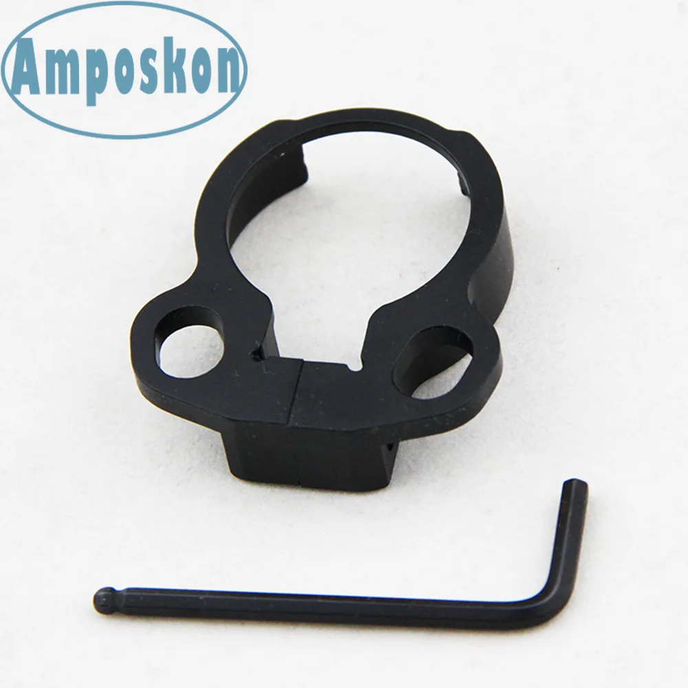 

Tactical Adjustable Dual Loop Stock End Plate Sling Attachment Ambidextrous Buffer Tube Adapter Mount & Allen Wrench For AR15 M4