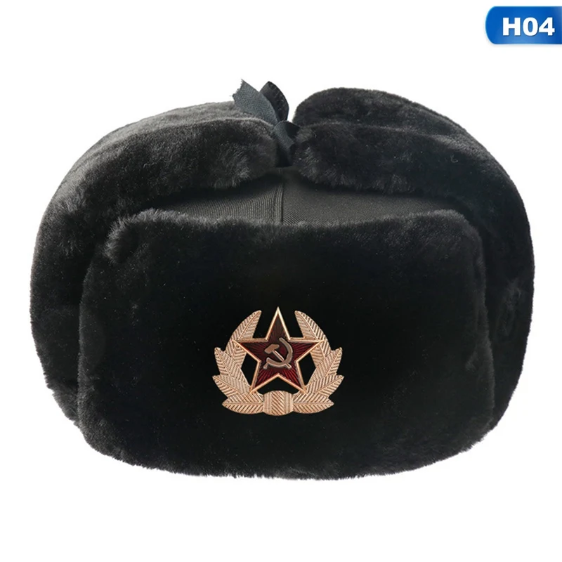 4 Новинка, русская плоская мужская шапка, зимняя Черная шапка с искусственным мехом кролика, повседневная черная шапка, Белая теплая зимняя шапка - Цвет: 4