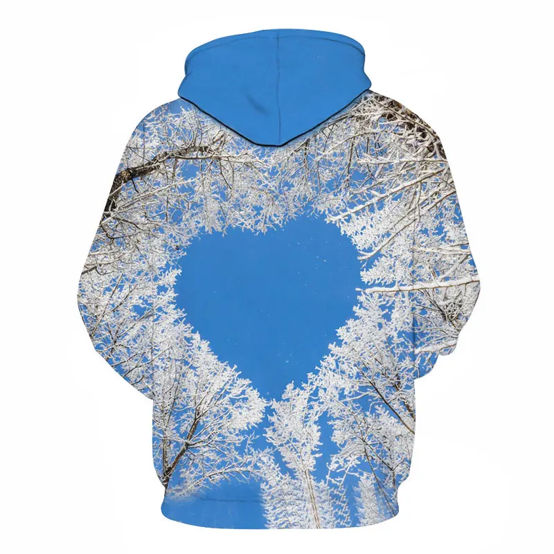 Felpa Con Cappuccio Unisex I Lava You – Vulcano San Valentino, Cotone/Poly, Taglie S-5XL