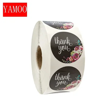 

Round Floral Thank You Stickers Floral Stickers for seal Labels Mailing Supplies for Small Business Bags handmade sticker