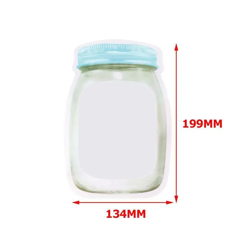 5/10 шт. многоразовые Mason бутылки Ziplock мешок многофункциональный Еда закуски конфеты печенье гайка сумка для хранения на молнии герметичный Кухня Органайзер - Цвет: Medium
