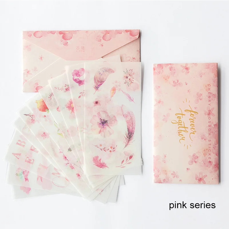 pink series 10 шт стикер для канцелярских товаров DIY стикер s детские наклейки бумажные игрушки дневник в стиле Скрапбукинг аксессуары лоскутное ремесло школьные принадлежности - Цвет: pink series