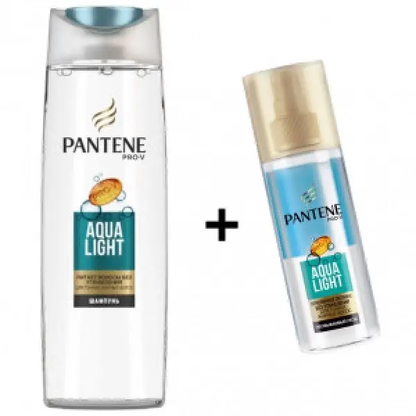 PANTENE ЛегкийПитательный шампунь Aqua Light 250мл+PANTENE Спрей МгновенноеПитание 150мл |
