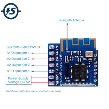 

DC 5V 4CH Bluetooth Receiver 4-Channel Wireless Controller BLE 4.0 Switch Module Phone APP Control Switch MCU Relay Module
