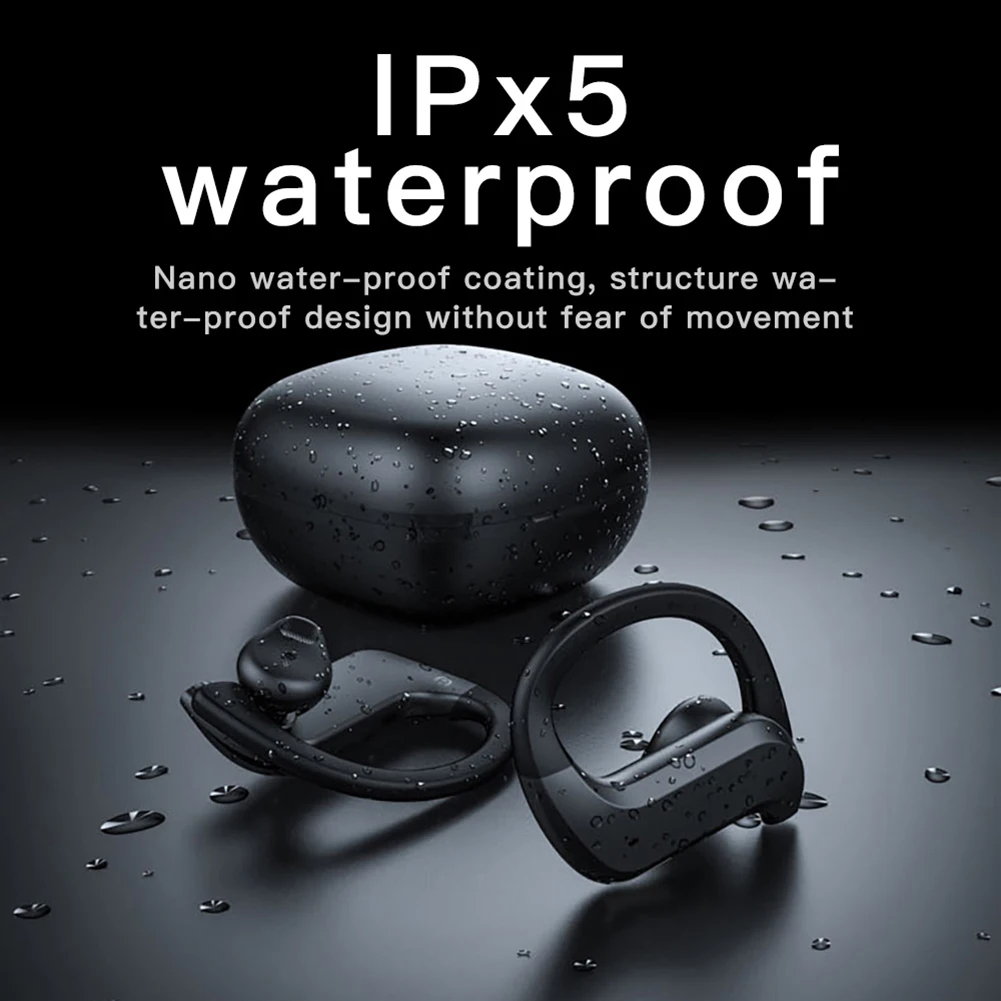 TWS Wireless Bluetooth 5 0 Headset Fingerprint Touch Control Earphones HIFI Stereo Sounds Earphone Waterproof Sports Earbuds