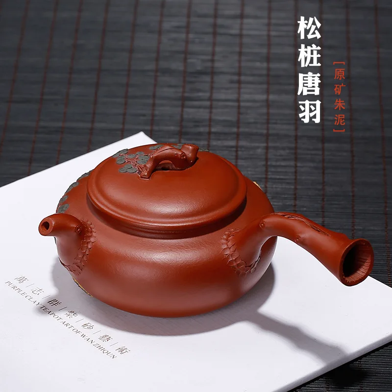 

Yixing Clay Teapot Raw Ore Zhuni Loose Pile tang yu Pot Modeling Clay Painted Coloured Drawing Teapot Side Tea Set Wholesale Cus