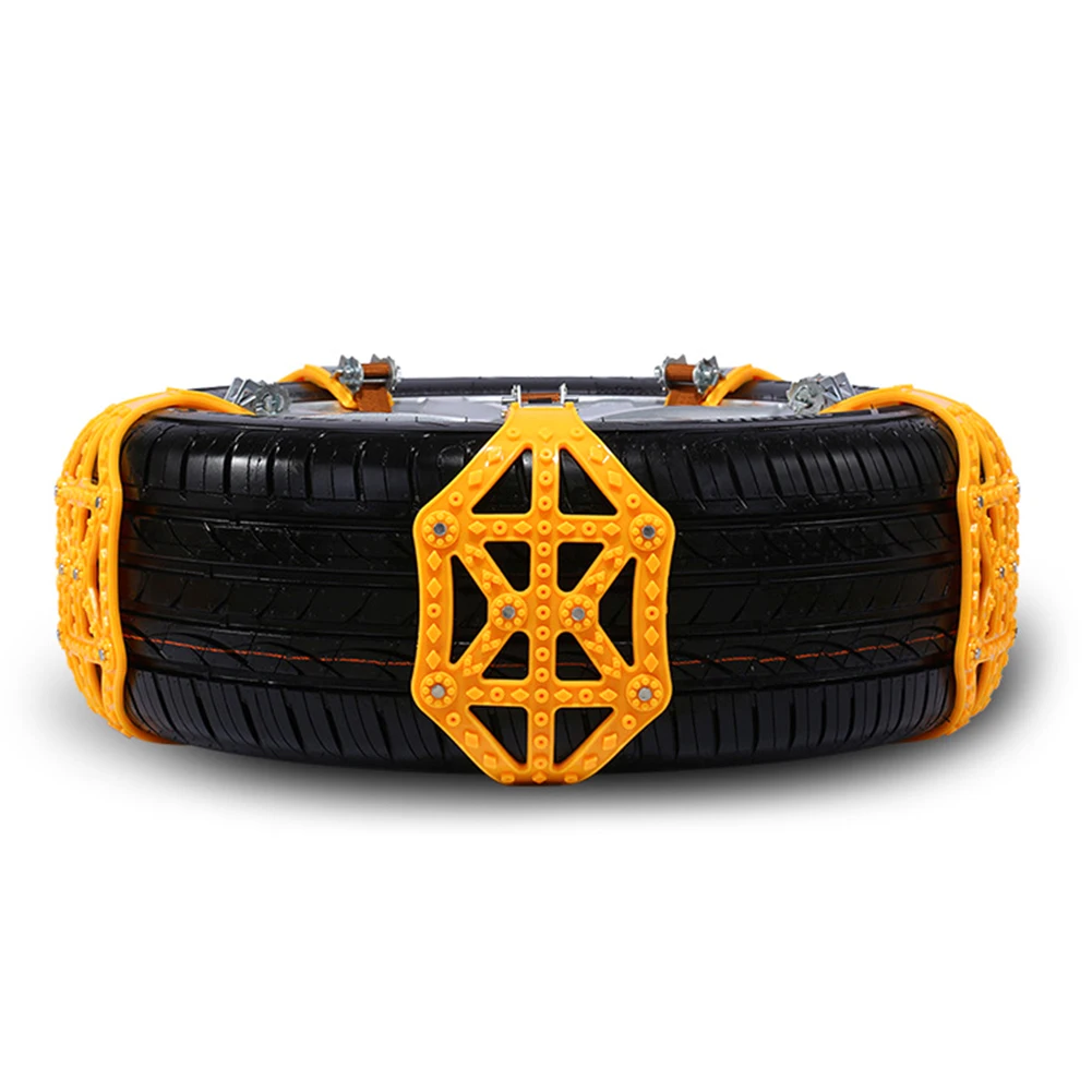 3pcs/set Car Tyre Winter Roadway Safety Tire Snow Adjustable Anti-skid Safety Double Snap Skid Wheel TPU Chains For Truck SUV