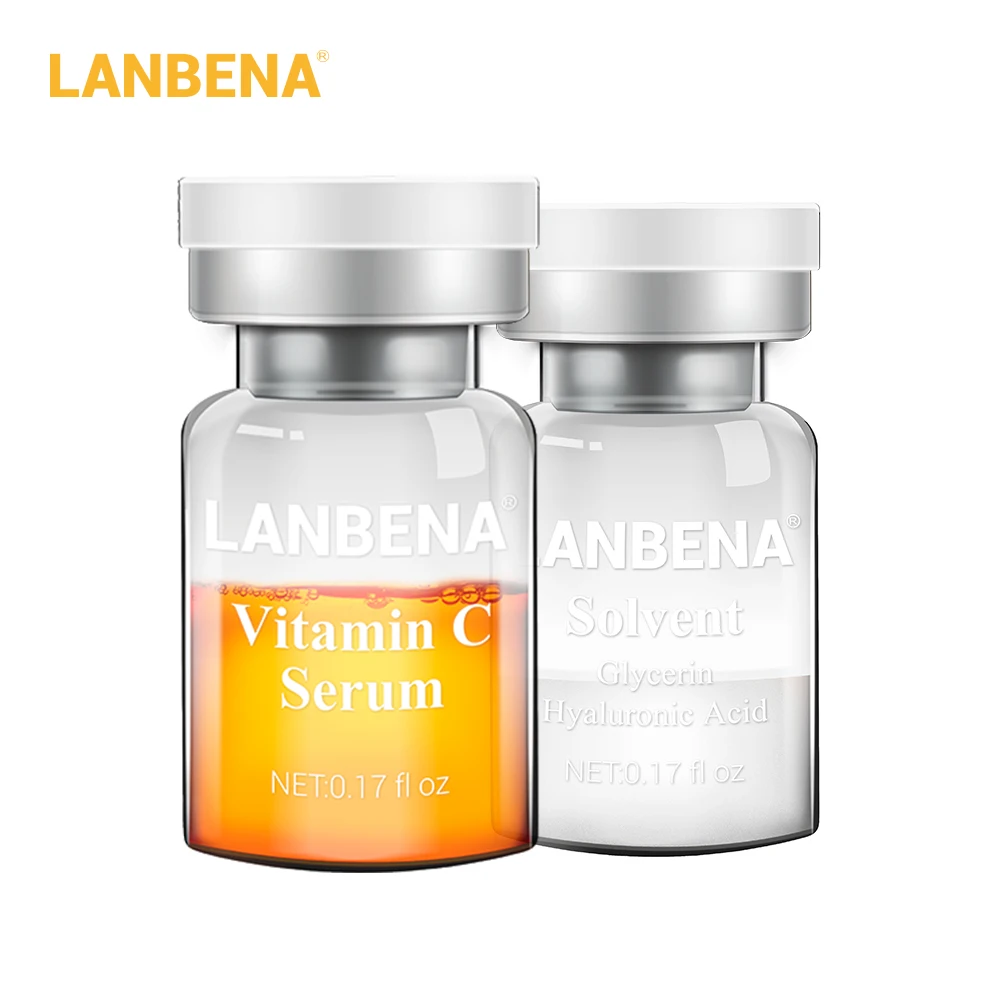 LANBENA Vitamin C Serum Lyophilized Powder Set Moisturizing Whitening Nourishing Remove Melanin Shrink Pores Repairing Skin 3