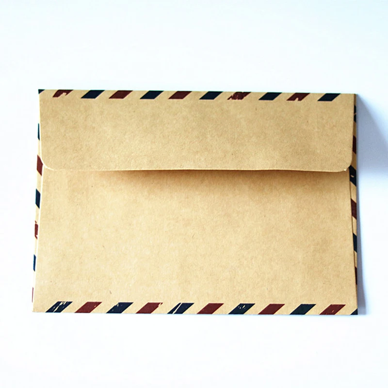 Kraft Air Mail envelopes, white wedding envelopes,Brown Paper Envelope,Invitation envelopes, vintage airmail packing 50pcs/lot