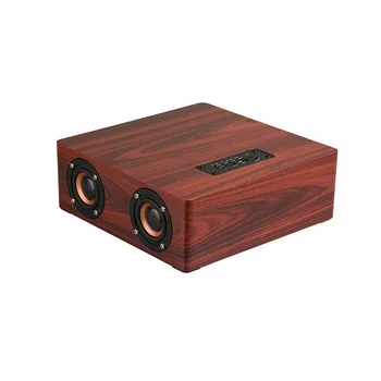 

Hot Sale Portable Wooden Wireless Hi-Fi Stereo Subwoofer Bluetooth Loudspeaker Support TF Card Music Audio Player Phone Call