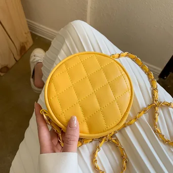 

Mini Crossbody Bags for Women 2020 PU Leather Circular Bag Chain Designer Handbags Shoulder Girl Fashionable Messenger Bag