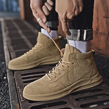 

2019 Men's Vulcanize Shoes Spring Autumn Shoes Warm Men Shoes Tenis Masculino Male Men's Vulcanize Shoes Botas Men X12-18