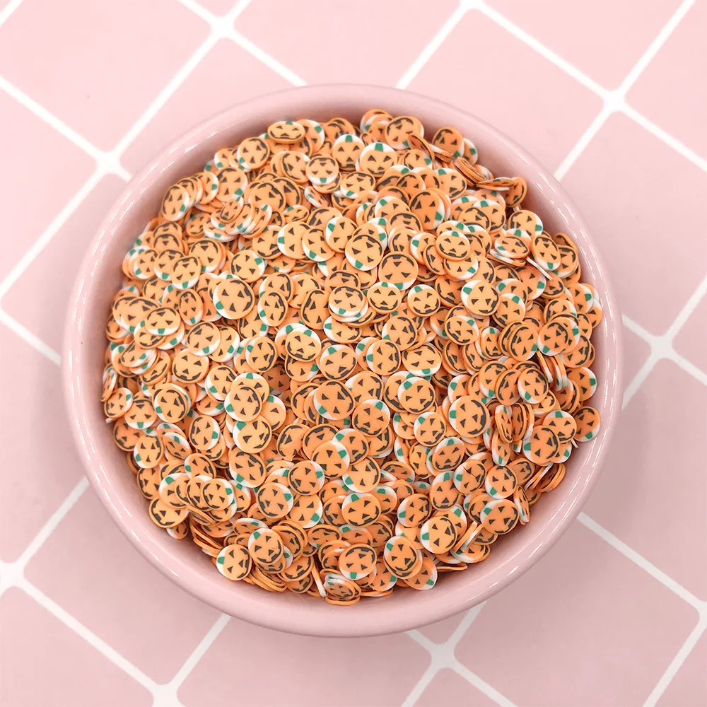 50g/lot Halloween Decoration Pumpkin Ghost Skull Polymer Clay Sprinkles Nail Arts Scrapbooking Accessories DIY | Дом - Цена: 735,90 - 762,89 руб. / lot