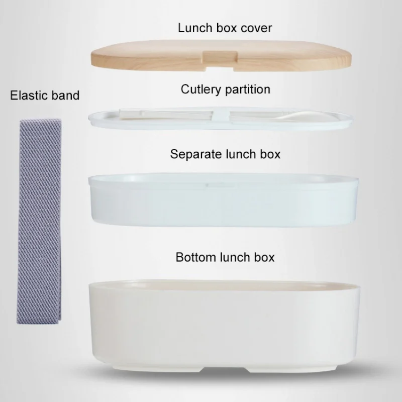 Овальный Ланч-бокс портативный Отсек Bento box суши-еда контейнер для студентов взрослых