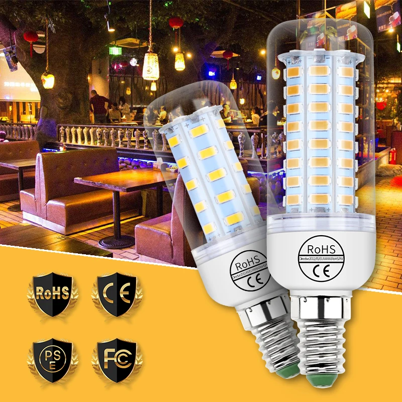 

LED Bulb E27 220V Ampada LED Corn Bulb Smd 5730 24 36 48 56 69 72 LEDs Energy Saving Light For Home Chandelier Lighting 240V
