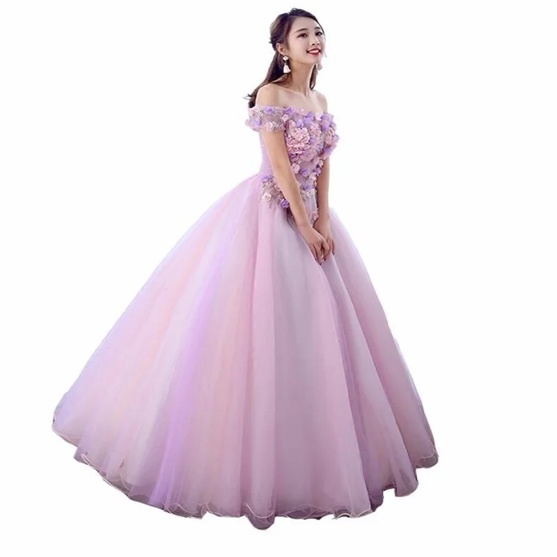 Vestidos Quinceanera 15 Anos бальные Платья пышные платья новое платье для выпускного вечера с аппликацией для вечерние платья с v-образным вырезом Vestido 0001