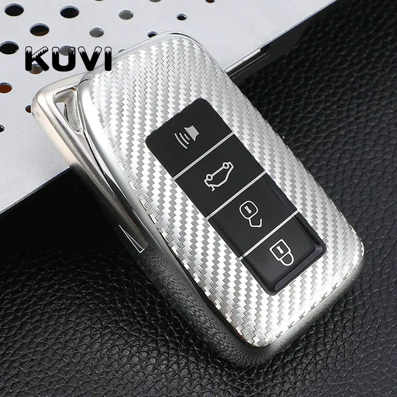 Carbon Fiber Tpu Car Key Cover Case Holder For Lexus Nx 200 Nx300h Rx 350 450h Es 350 Es 300h 4 Button Key - - Racext™️ - - Racext 17