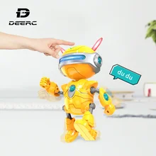 DEERC RC игрушечные роботы мини говорящий умный робот для детей обучающая игрушка для детей человекоподобный робот игрушка чувство Индуктивный RC