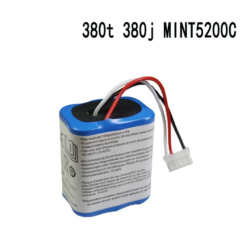 Аккумулятор 7,2 V 2500mAh для iRobot Roomba Braava 380 380T Mint 5200c Ni-MH 2500mAh 2.5Ah 7,2 v перезаряжаемый аккумулятор 1 шт