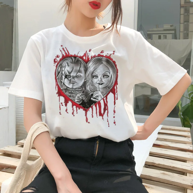Новая уличная футболка высокого качества от chucky модная женская ulzzang новый