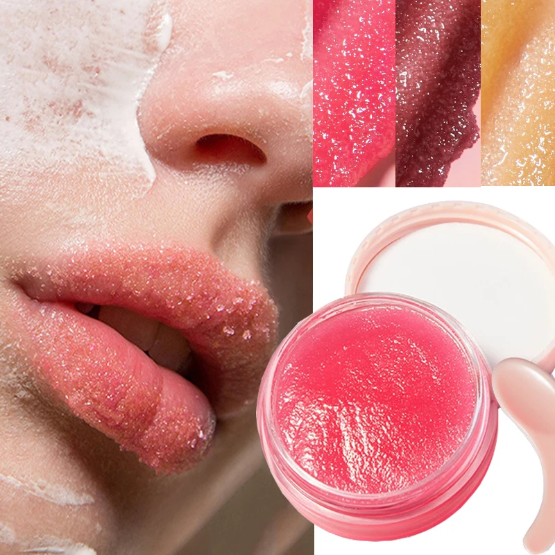 Lip Scrub Gentle Exfoliating Lip Balm Moisturizing Keratin Cream Exfoliating Base Lip Gloss Anti Aging Natural Wrinkle Lip Care