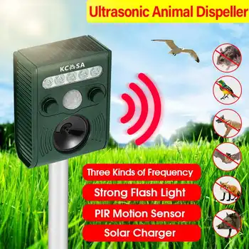

Outdoor Ultrasonic Solar Pest Repeller Animal Pest Repeller PIR Sensor Garden Bird Cat Dog Bat Repellent Keep Animals Away