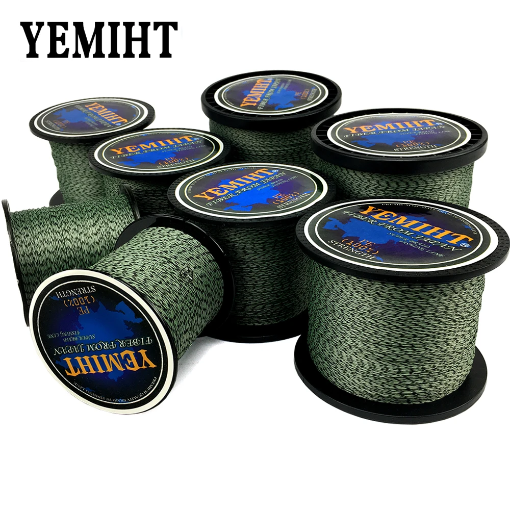 YEMIHT 300M 500M 1000M PE 8 Strands Braided Camouflage Super Strong