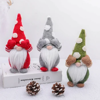 

Christmas Faceless Santa Doll Decoration Xmas Ornament Gnome Doll Christmas Tree Decor New Year Drop Ornaments Party Supplies