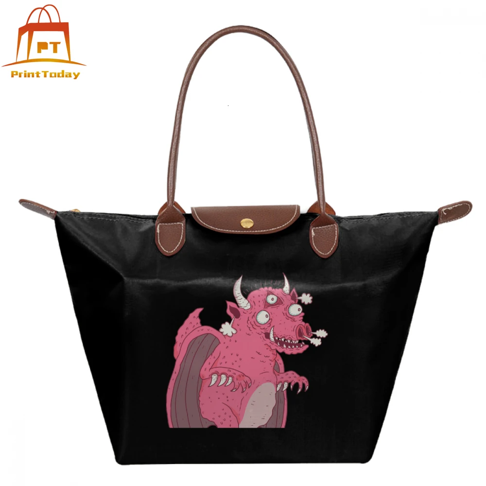 

Godzilla Handbag Gawdzilla Top-handle Bags High quality Street Women Tote Bag Nylon Trendy Teen Womens Print hobo Handbags