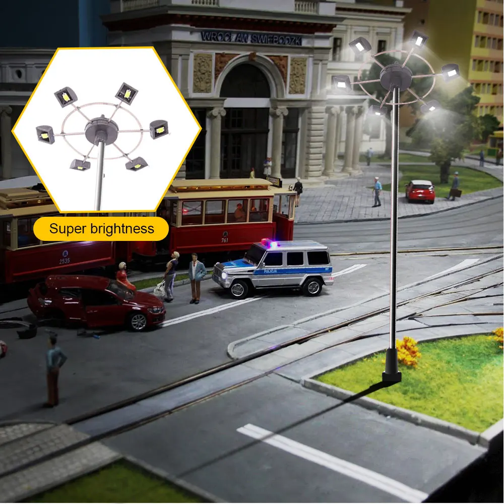 Treno Ferroviario Modello Lampione Ferroviario Lampioni Street 3V Led Diorama Lights Per Ho Oo N Z Scala Edificio Paesaggio Scenario