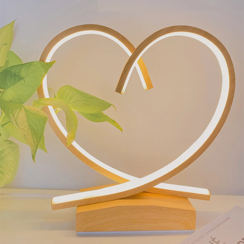

Red Festive Knot Table Light Living Room House LED Decorative Lighting Simple Bedroom Bedside Table Lamp Nightstands Night Light