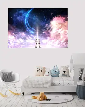 

[Self-Adhesive] 3D Your Name 878 Japan Anime Wall Stickers Mural Decal Wall Murals AJ WALLPAPER Belly