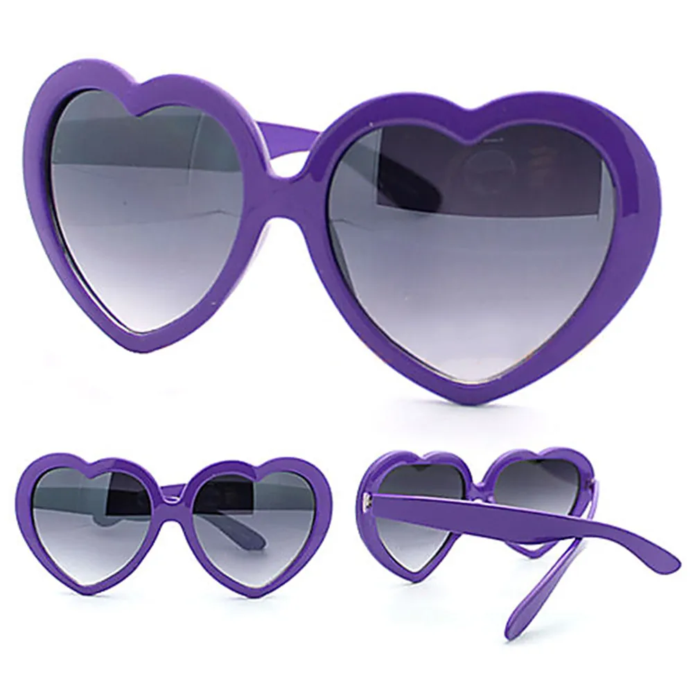 Модные солнцезащитные очки в форме сердца, женские солнцезащитные очки с линзами, женские солнцезащитные очки, оправа для вождения, автомобильные аксессуары, Новое поступление - Color Name: purple