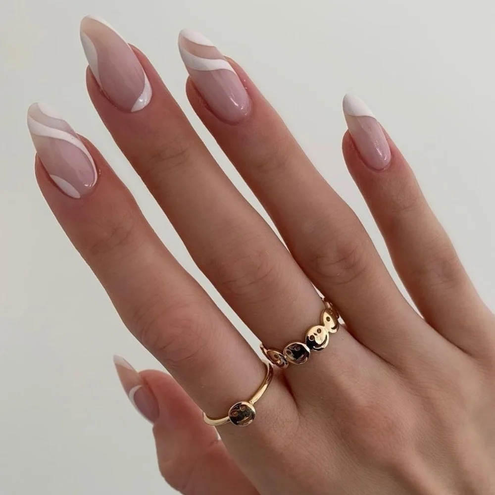 24 Pieces Of Professional Fake Nails Long Ballet Ladies Half French Acrylic Nail Press Nail Full Cover Nail Beauty Tool Aliexpress Beauty Health