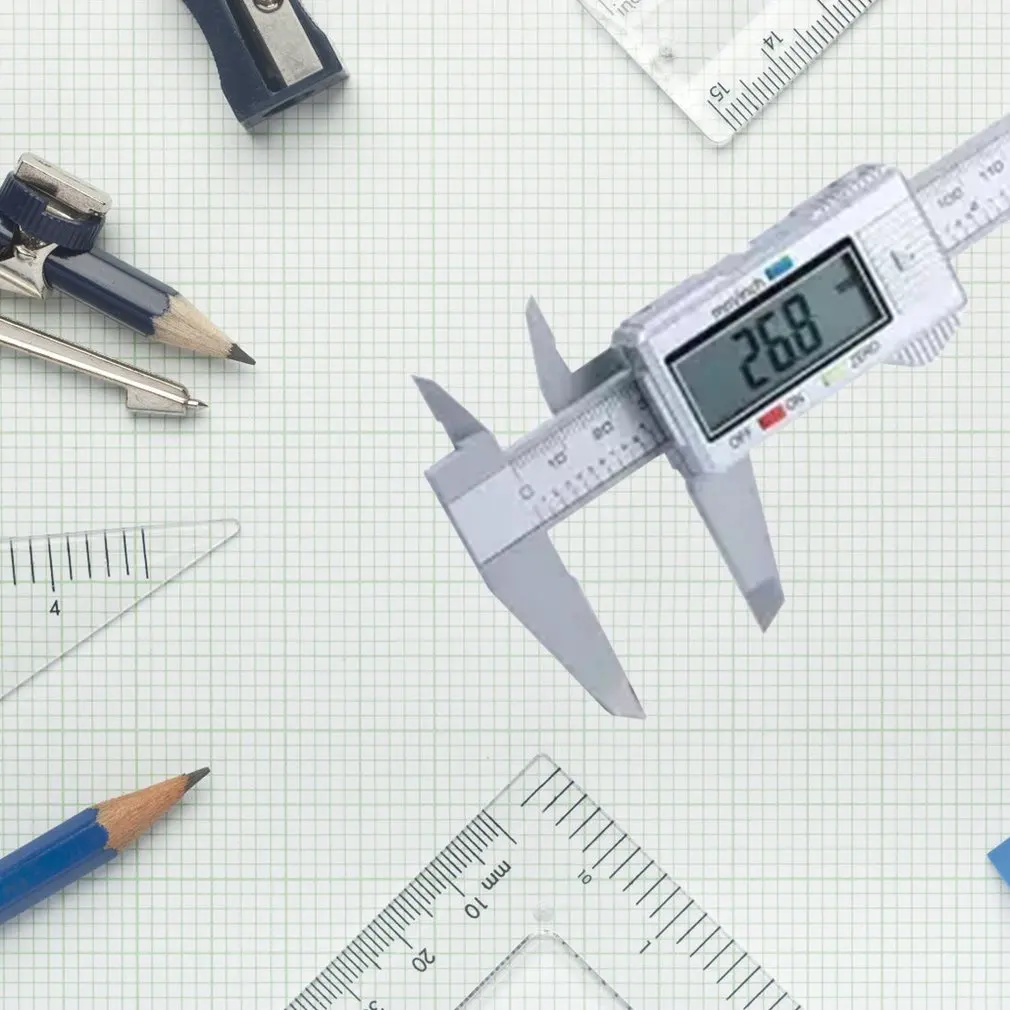 Electronic Digital Display Vernier Caliper 0-150Mm Plastic Digital Display Caliper Measurement Tool Inner Diameter