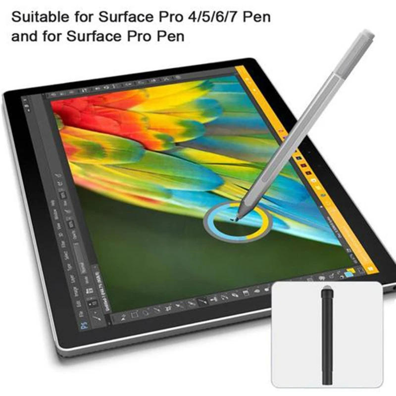 

Replace Pen Refill Sensitive Fine Rubber Nib For Microsoft- Surface Pro4/5/6/7 For Surface Book For Surface Studio-