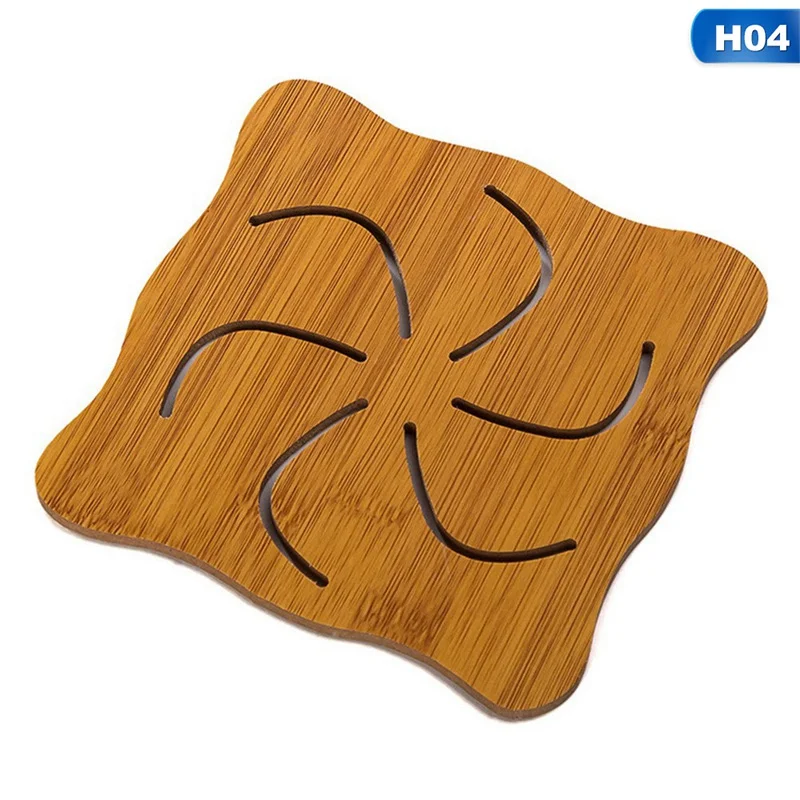 1Pcs Korea Creative Cute Animal Wooden Mug Coasters Desktop Mat Cup Mats Wood Carved Cup Pads Shop Bar Tea Coffee Cup Holder - Color: 04