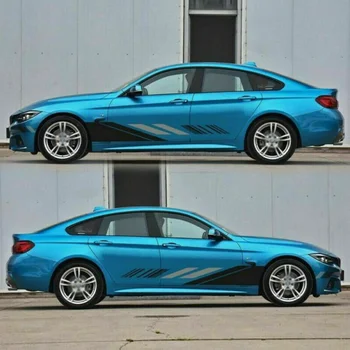 

Parts Car Sticker Accessories Auto 2Pcs Door Side Decal Racing Waterproof
